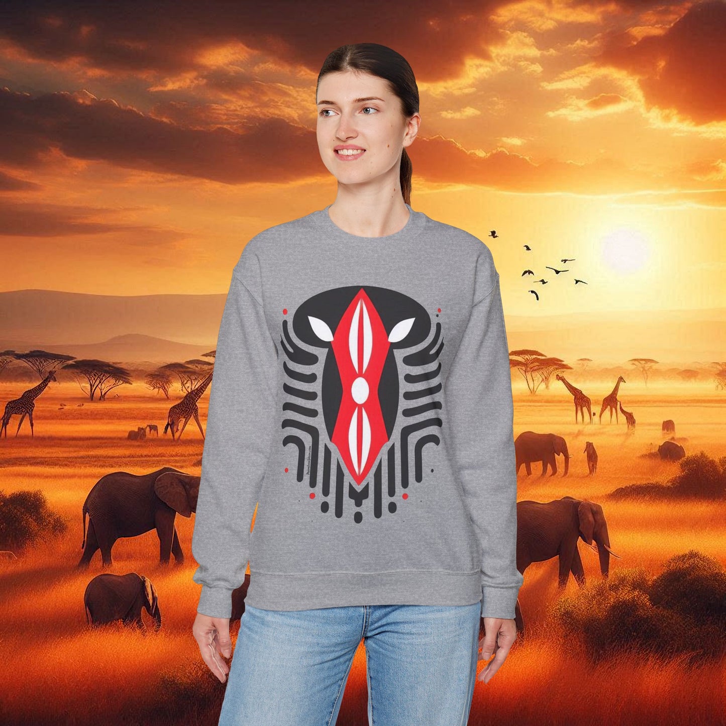 Kenyan Shield Unisex Heavy Blend™ Crewneck Sweatshirt