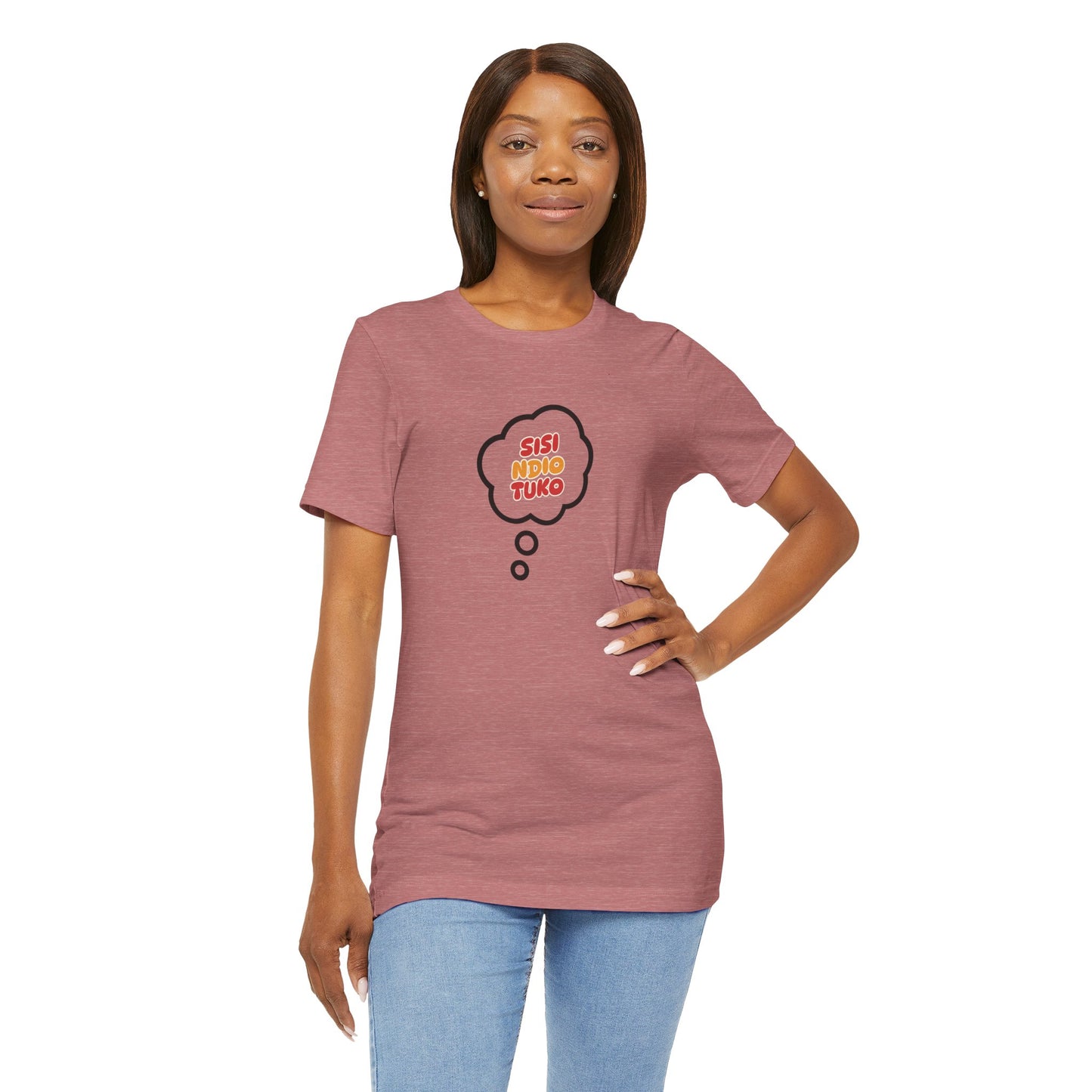 Unisex T-shirt Sisi Ndio Tuko African Print Men Women Tee