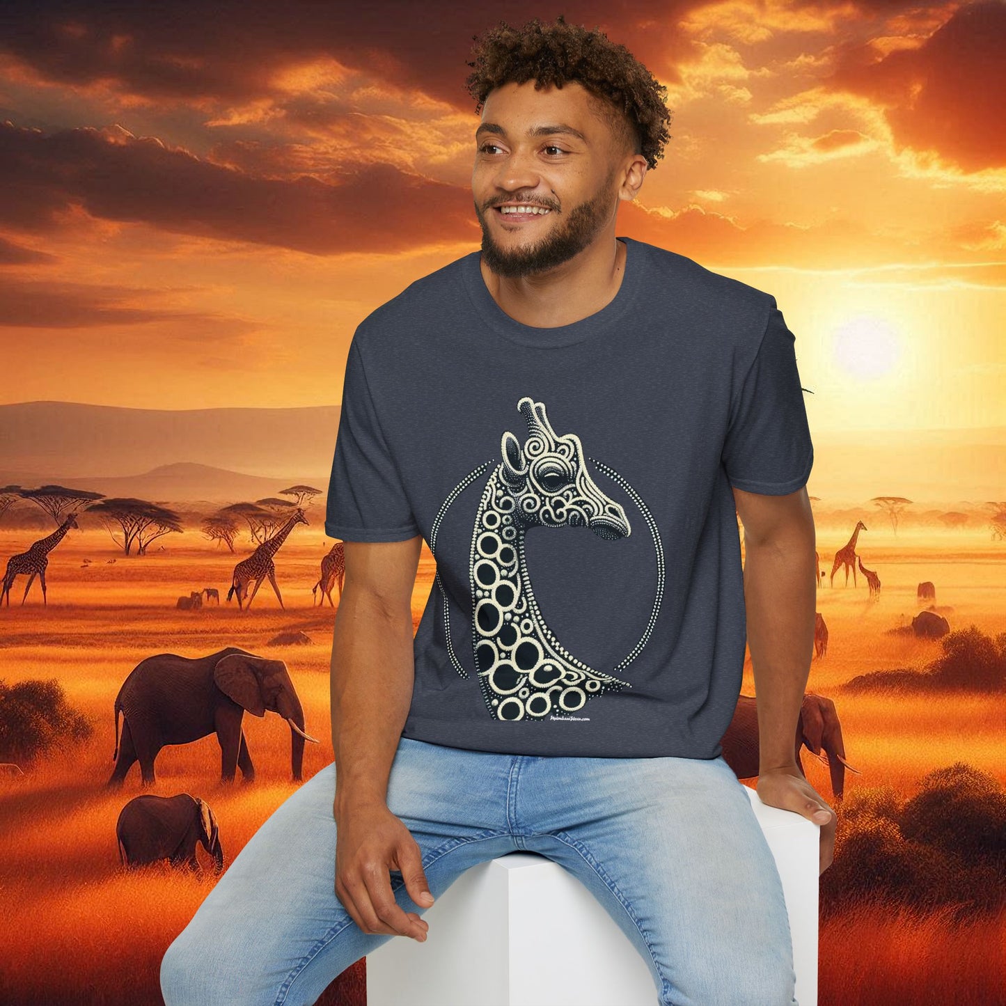 Beaded Giraffe T-Shirt - Kenya and Africa Inspired