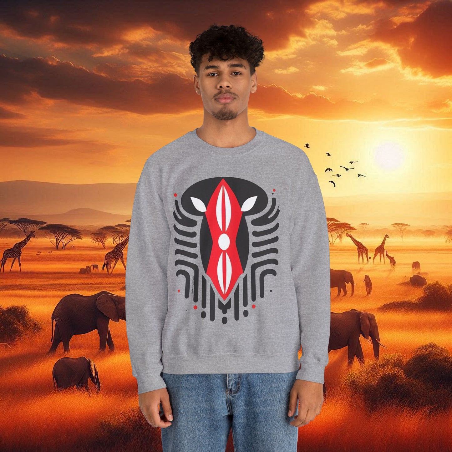 Kenyan Shield Unisex Heavy Blend™ Crewneck Sweatshirt