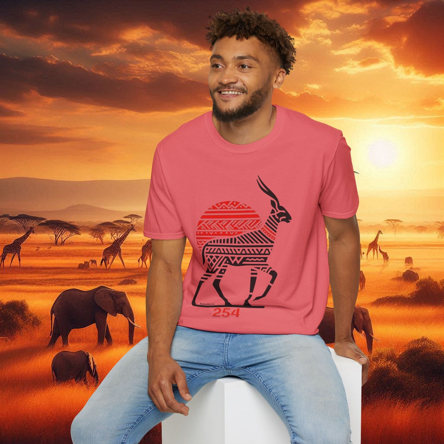 African Bead Style Impala T-Shirt