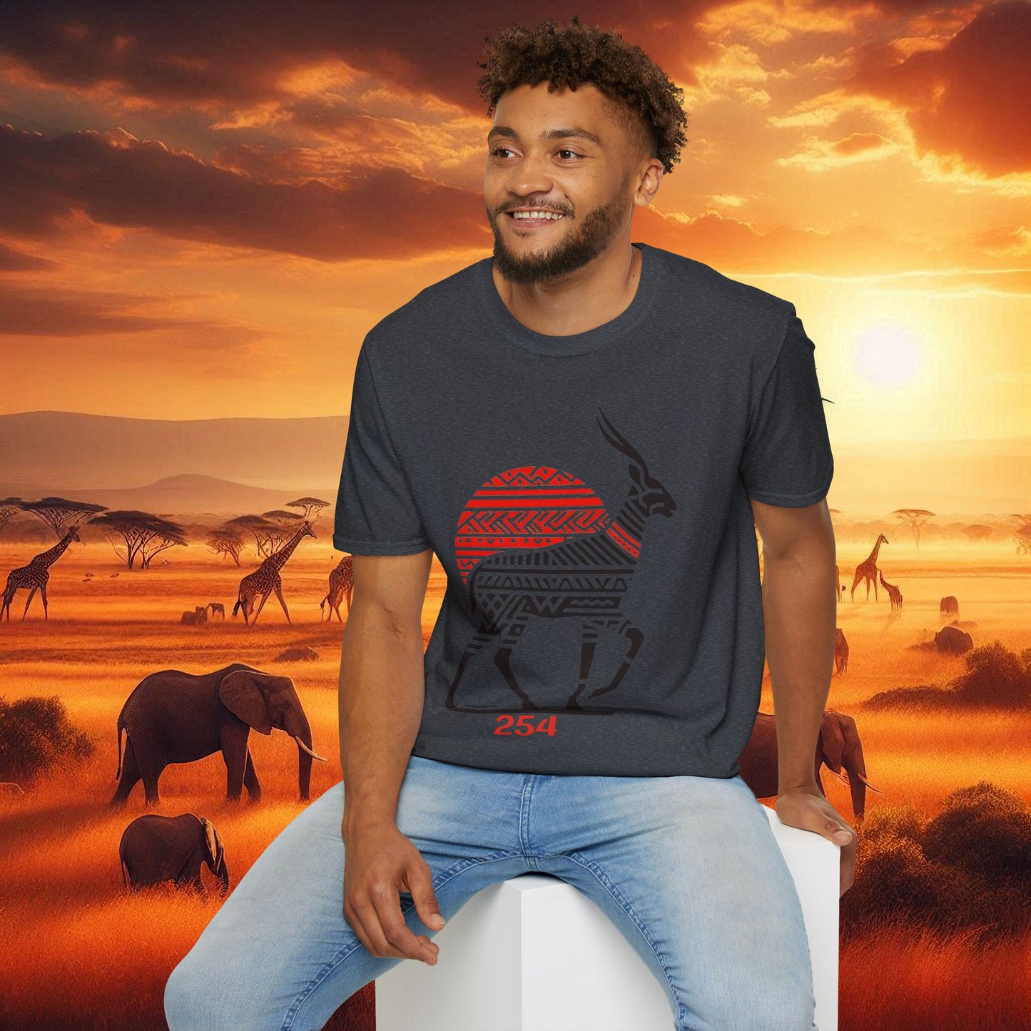African Bead Style Impala T-Shirt