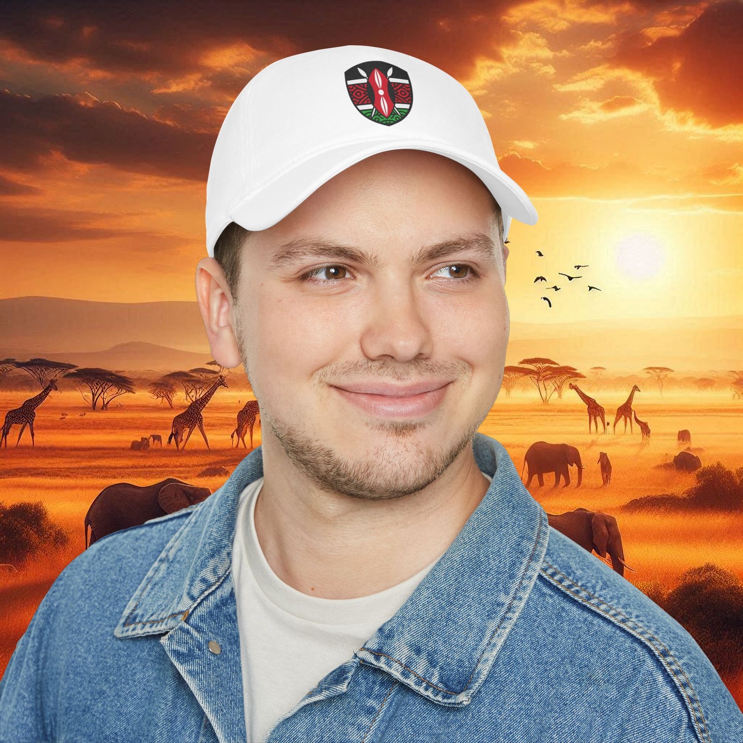 Kenyan Shield Design Baseball Cap