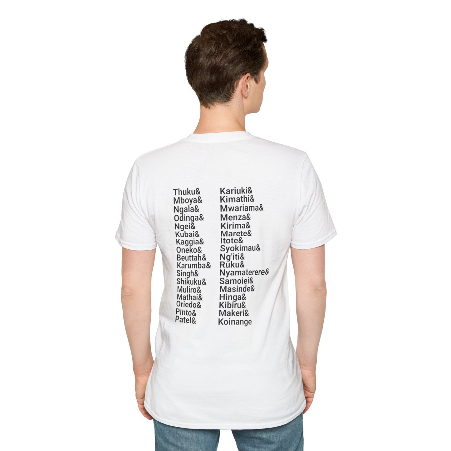 Kenyan Freedom Fighters Full List White T-Shirt