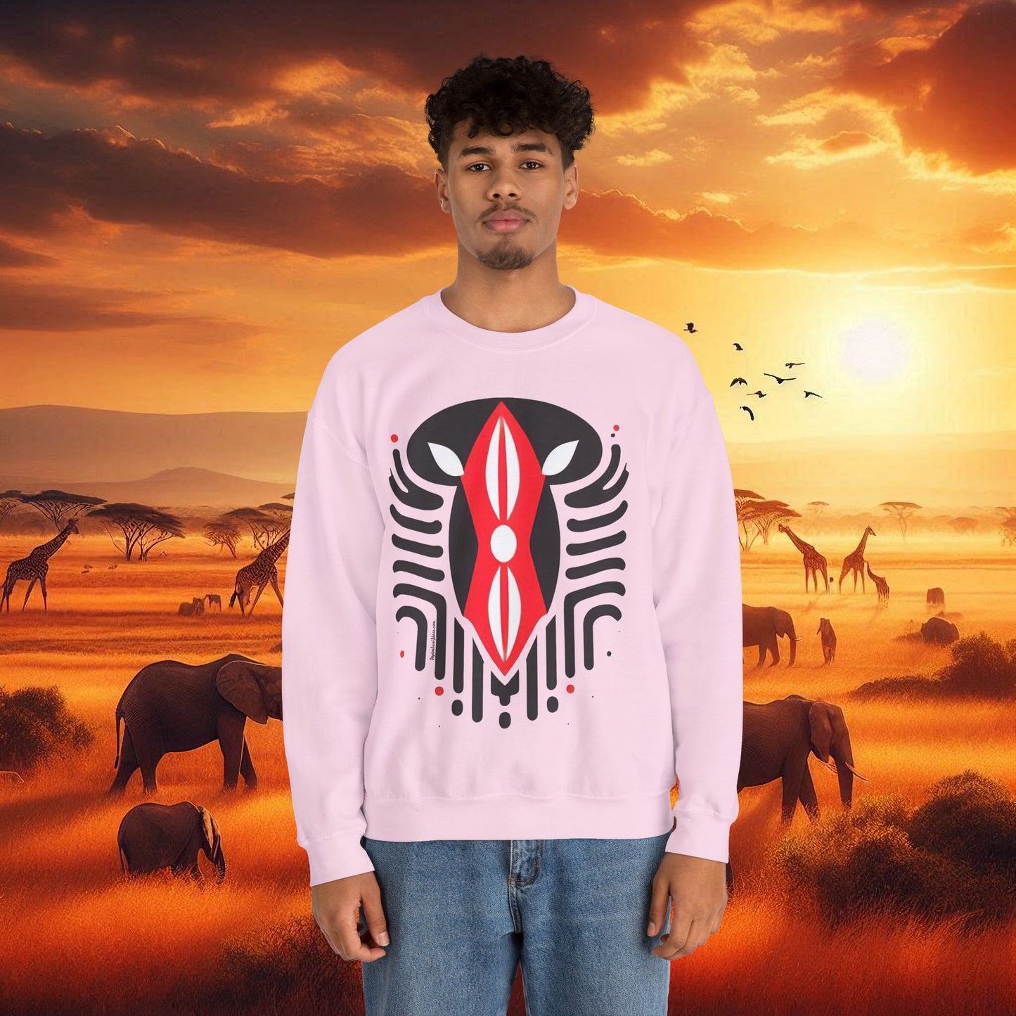 Kenyan Shield Unisex Heavy Blend™ Crewneck Sweatshirt