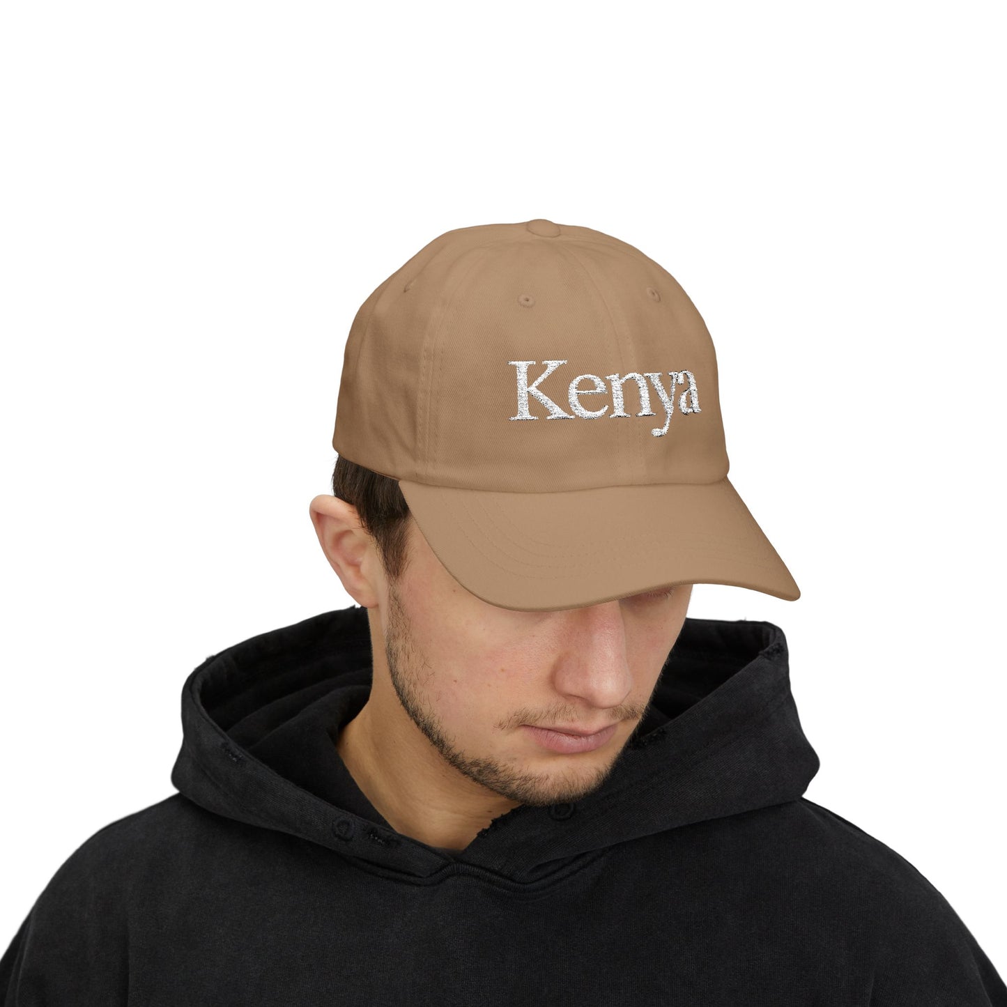 White Kenya Embroidered Cap