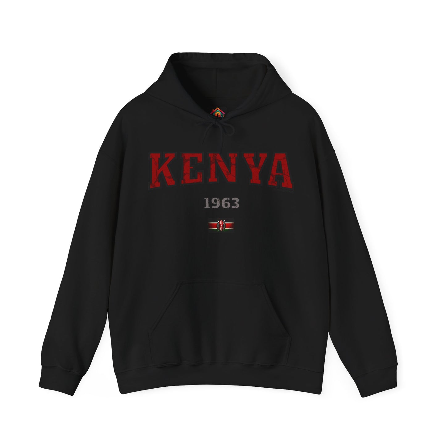 Kenyan 1963 Hooded Sweatshirt with Flag Design