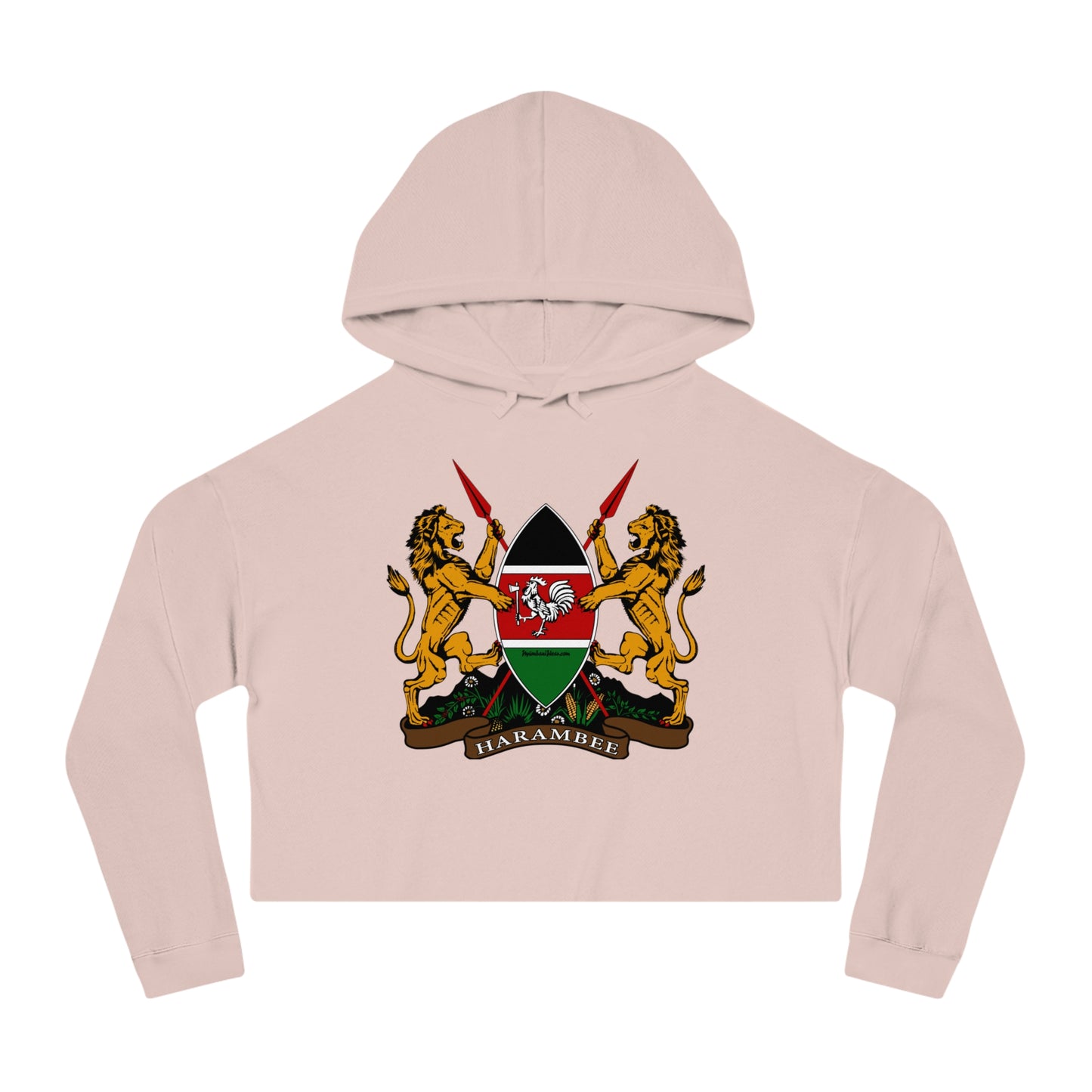 Kenyan Crest Women’s Cropped Hooded Sweatshirt