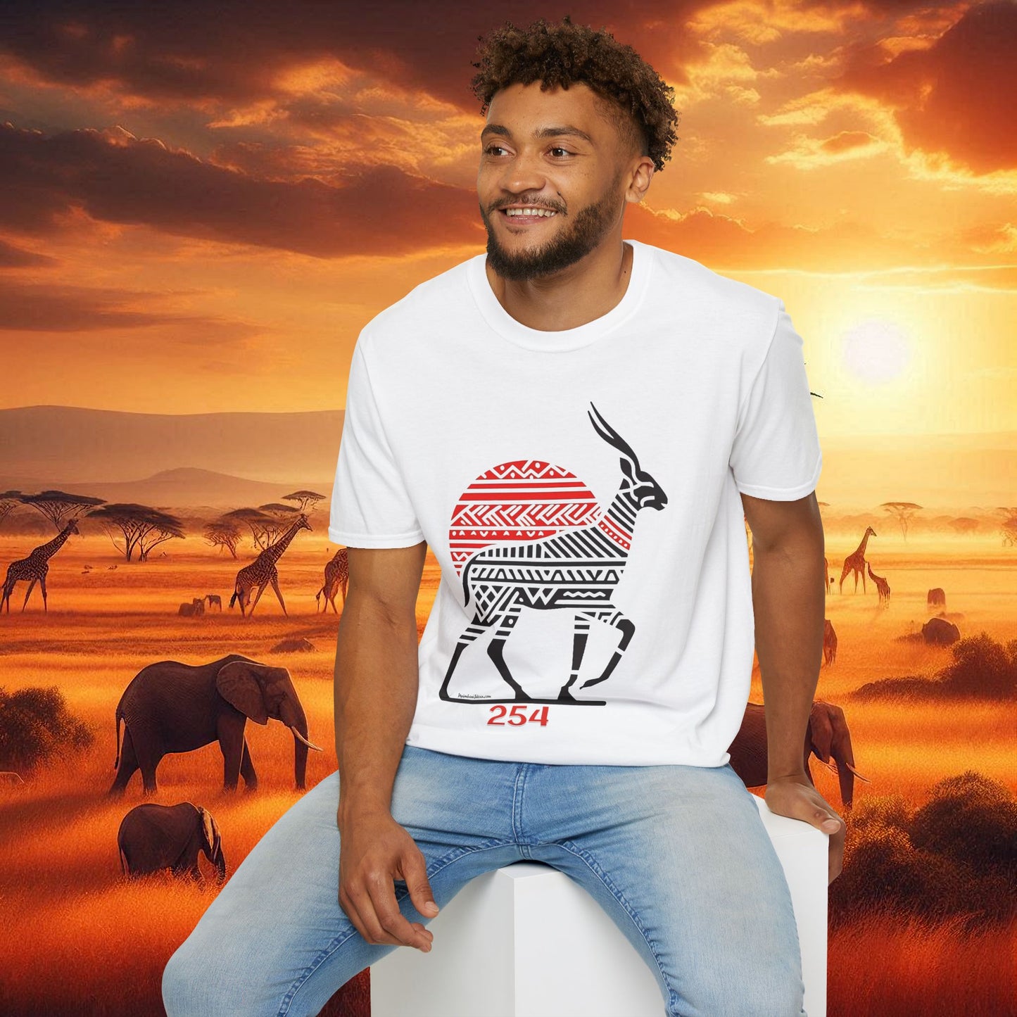 African Bead Style Impala T-Shirt