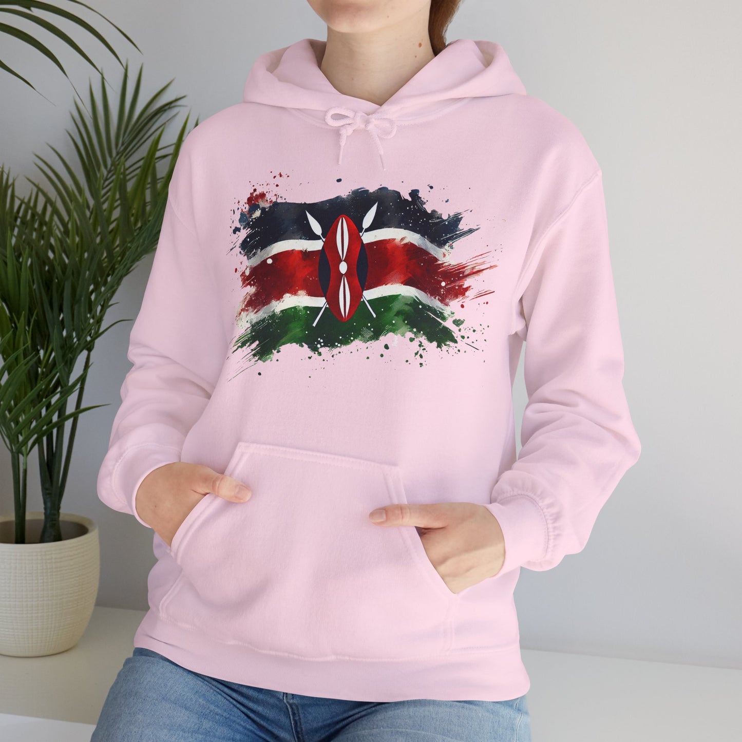 Painted Kenyan Flag Hoodie