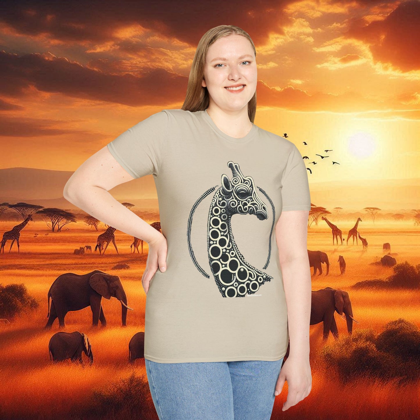 Beaded Giraffe T-Shirt - Kenya and Africa Inspired