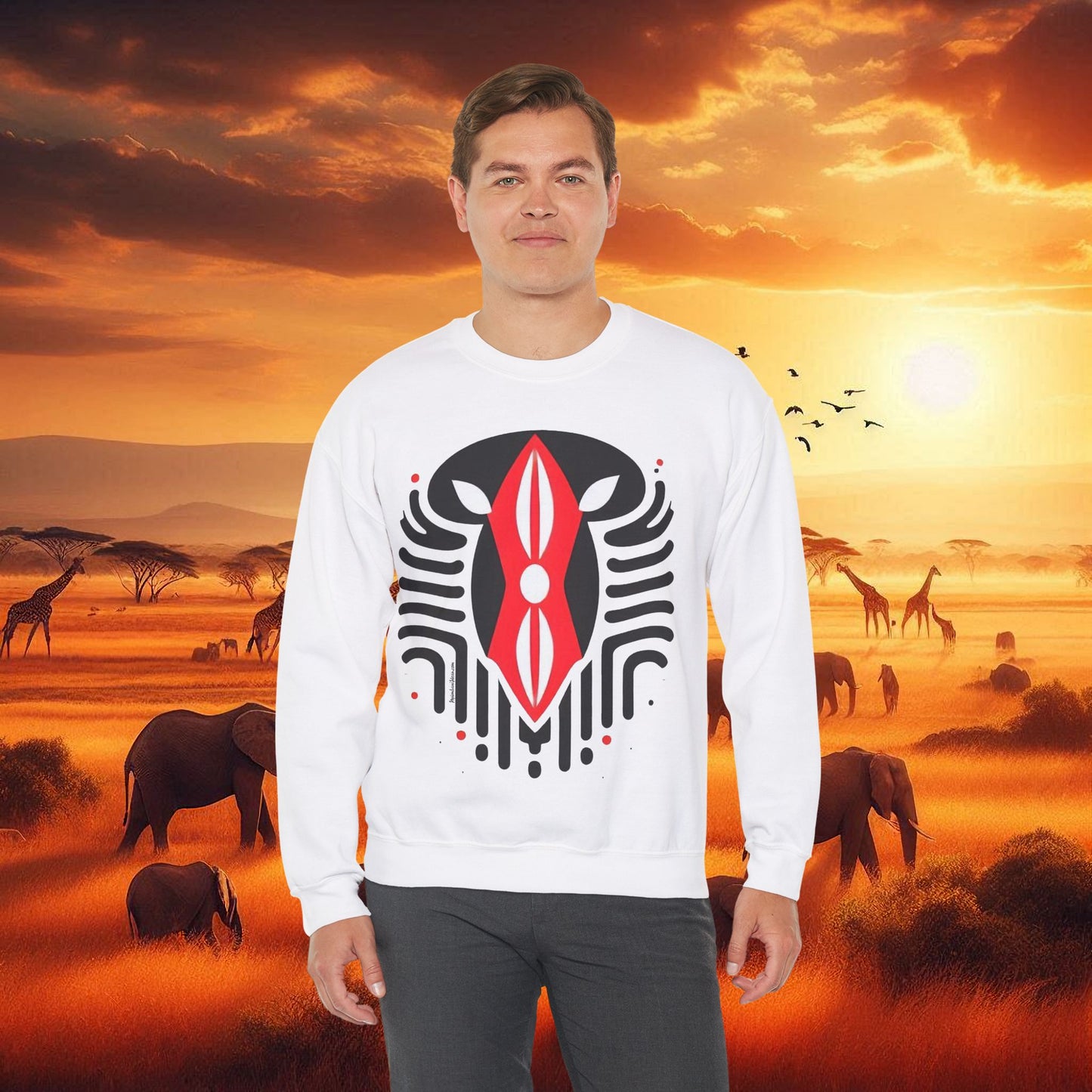 Kenyan Shield Unisex Heavy Blend™ Crewneck Sweatshirt