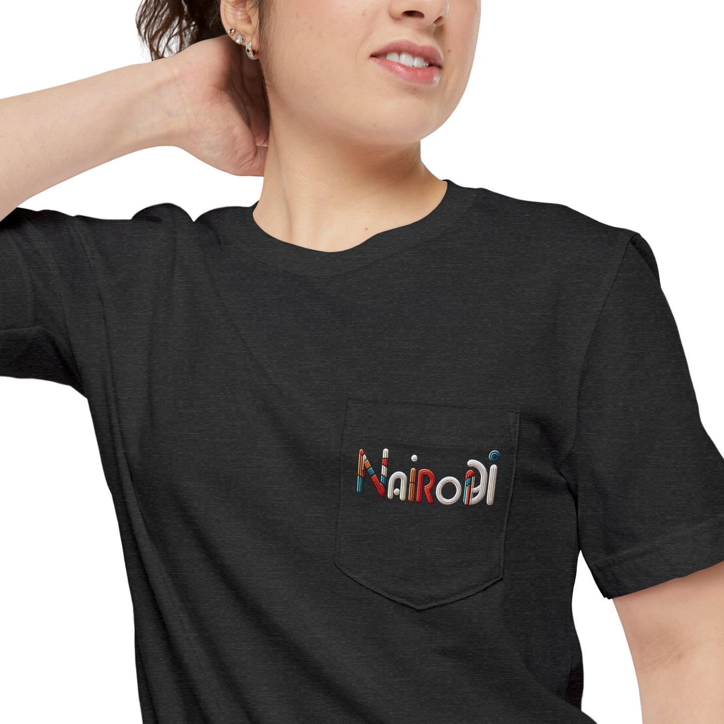 Nairobi Beaded Skyline Pocket T-shirt