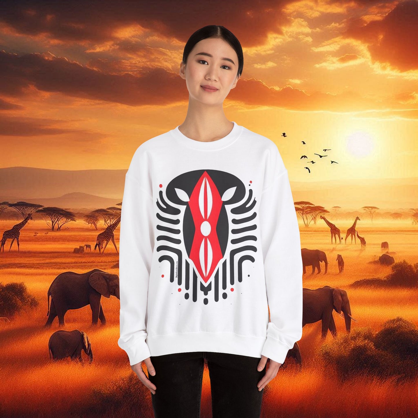 Kenyan Shield Unisex Heavy Blend™ Crewneck Sweatshirt