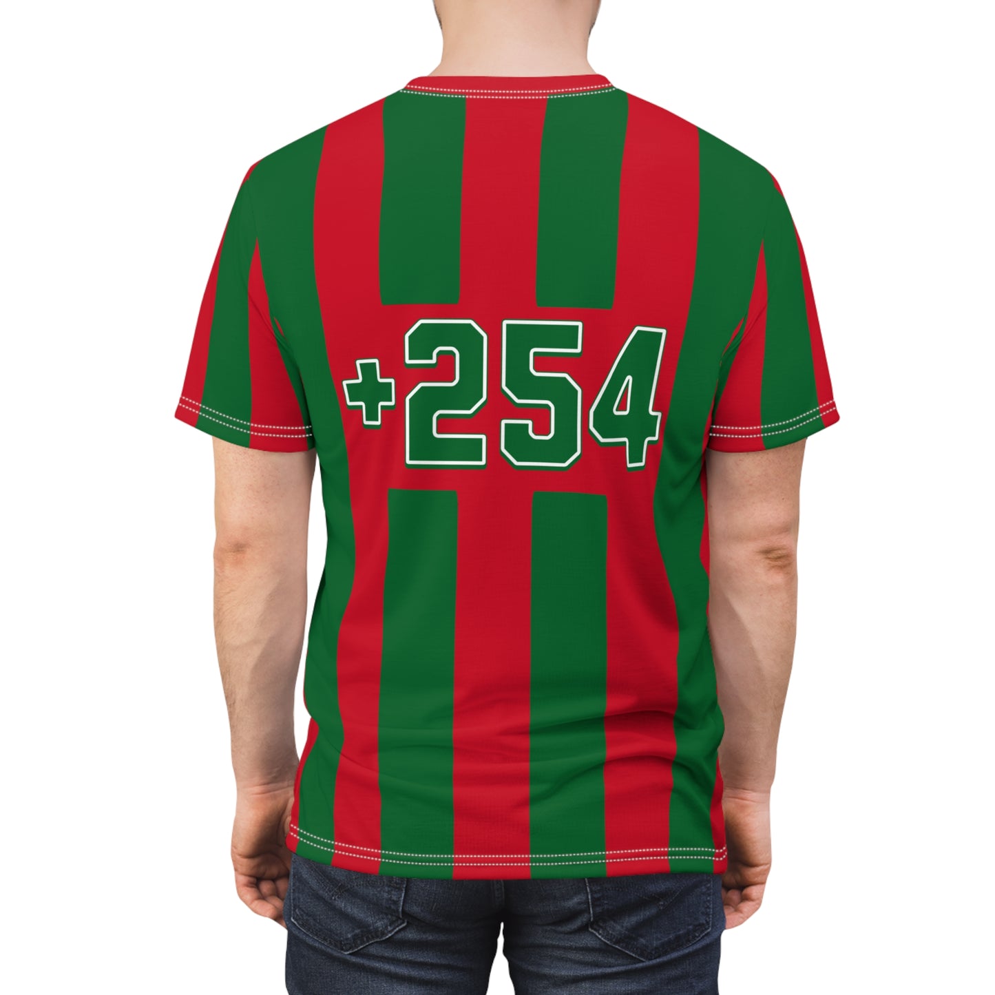 Soccer Jersey Tee - +254 Kenya Striped Design