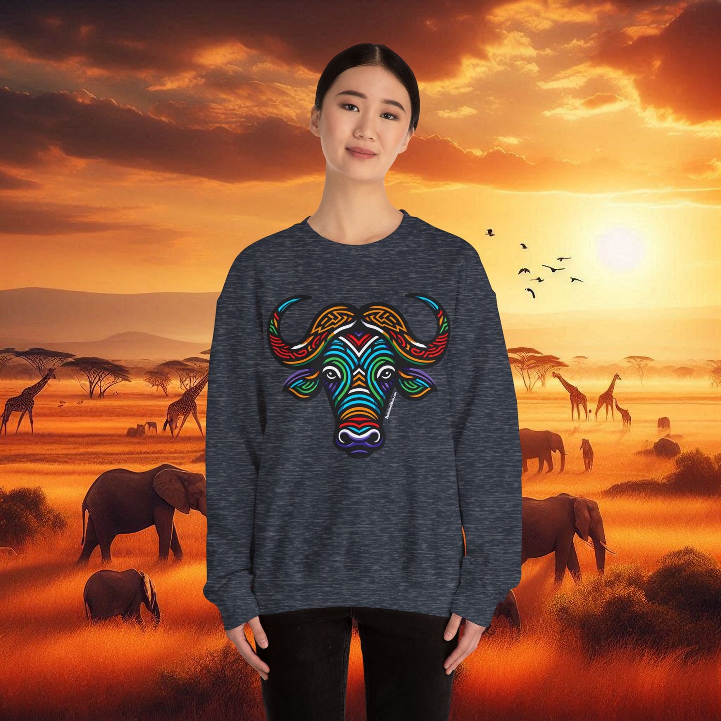 Buffalo African Bead Unisex Sweatshirt