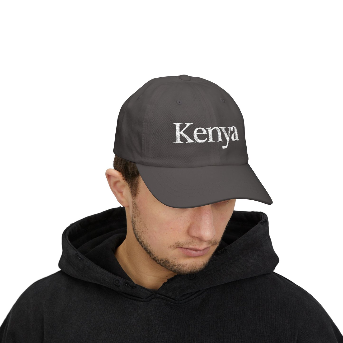 White Kenya Embroidered Cap