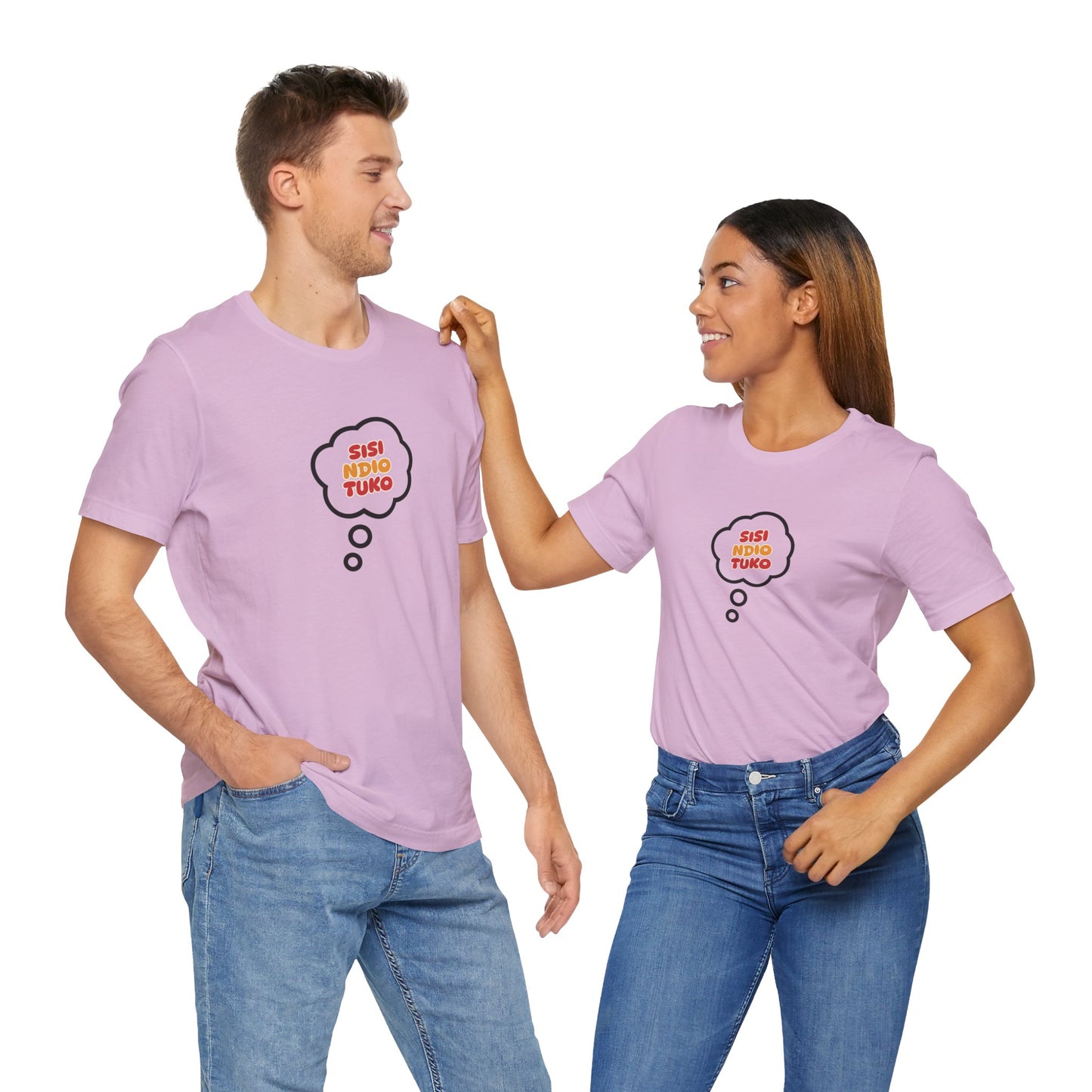 Unisex T-shirt Sisi Ndio Tuko African Print Men Women Tee
