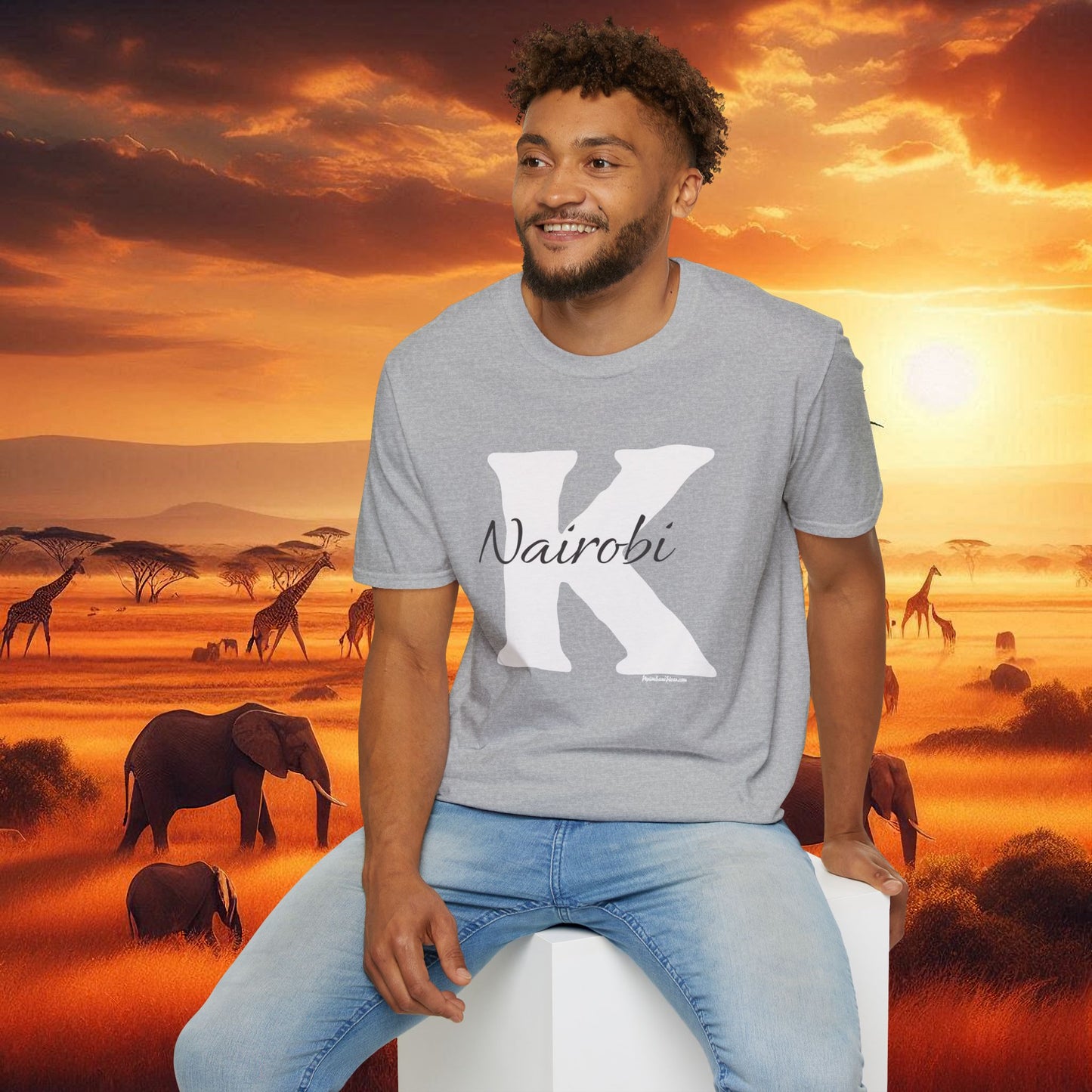 Graphic Tee: K with Nairobi Unisex Softstyle T-Shirt