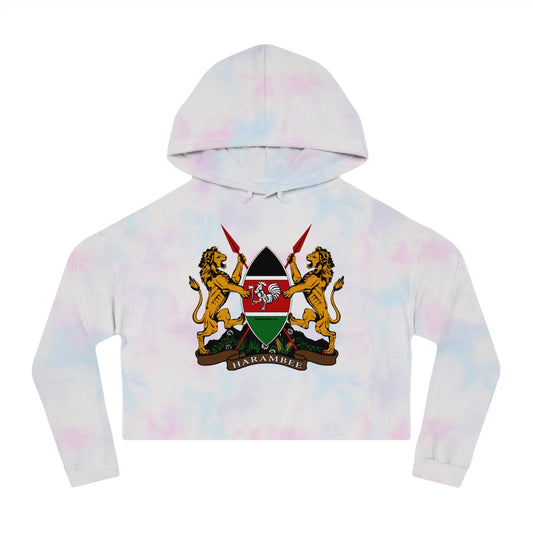 Kenyan Crest Women’s Cropped Hooded Sweatshirt