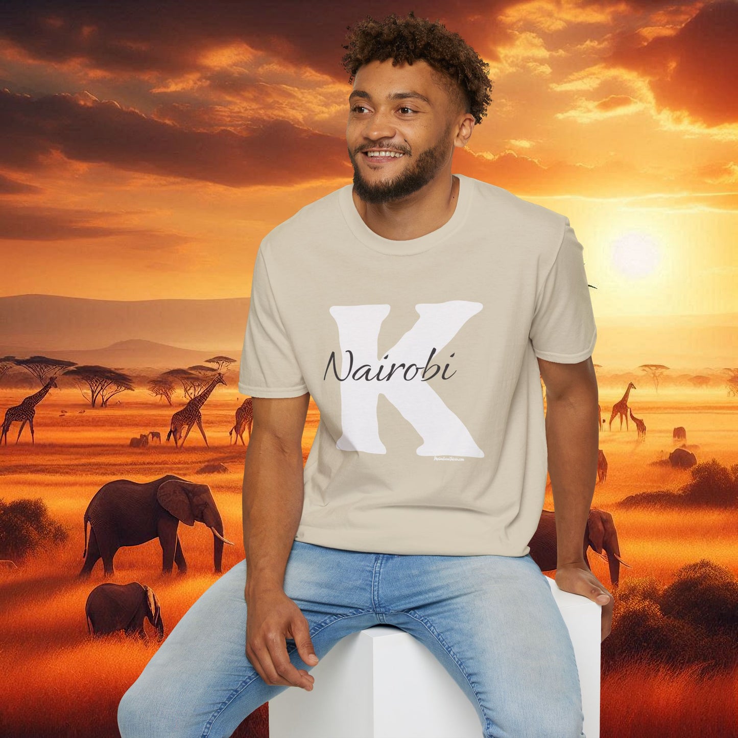 Graphic Tee: K with Nairobi Unisex Softstyle T-Shirt