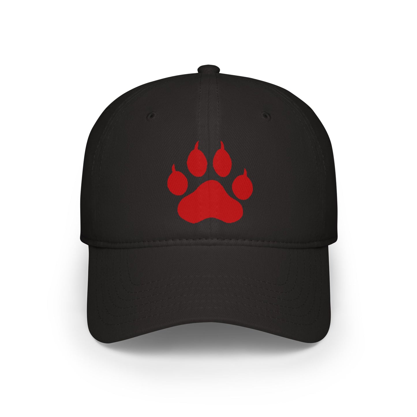 Red Paw Print Baseball Cap