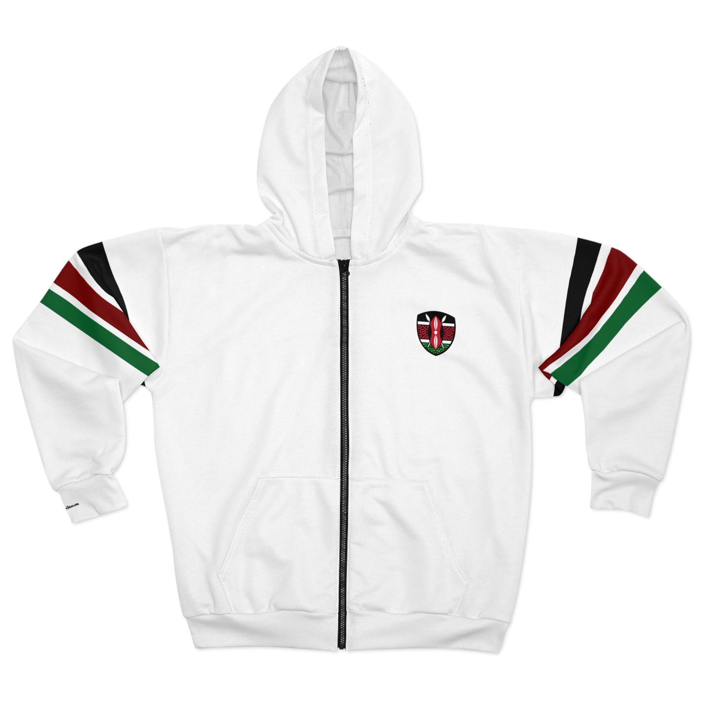 Kenyan Striped Sleeve Zip Hoodie