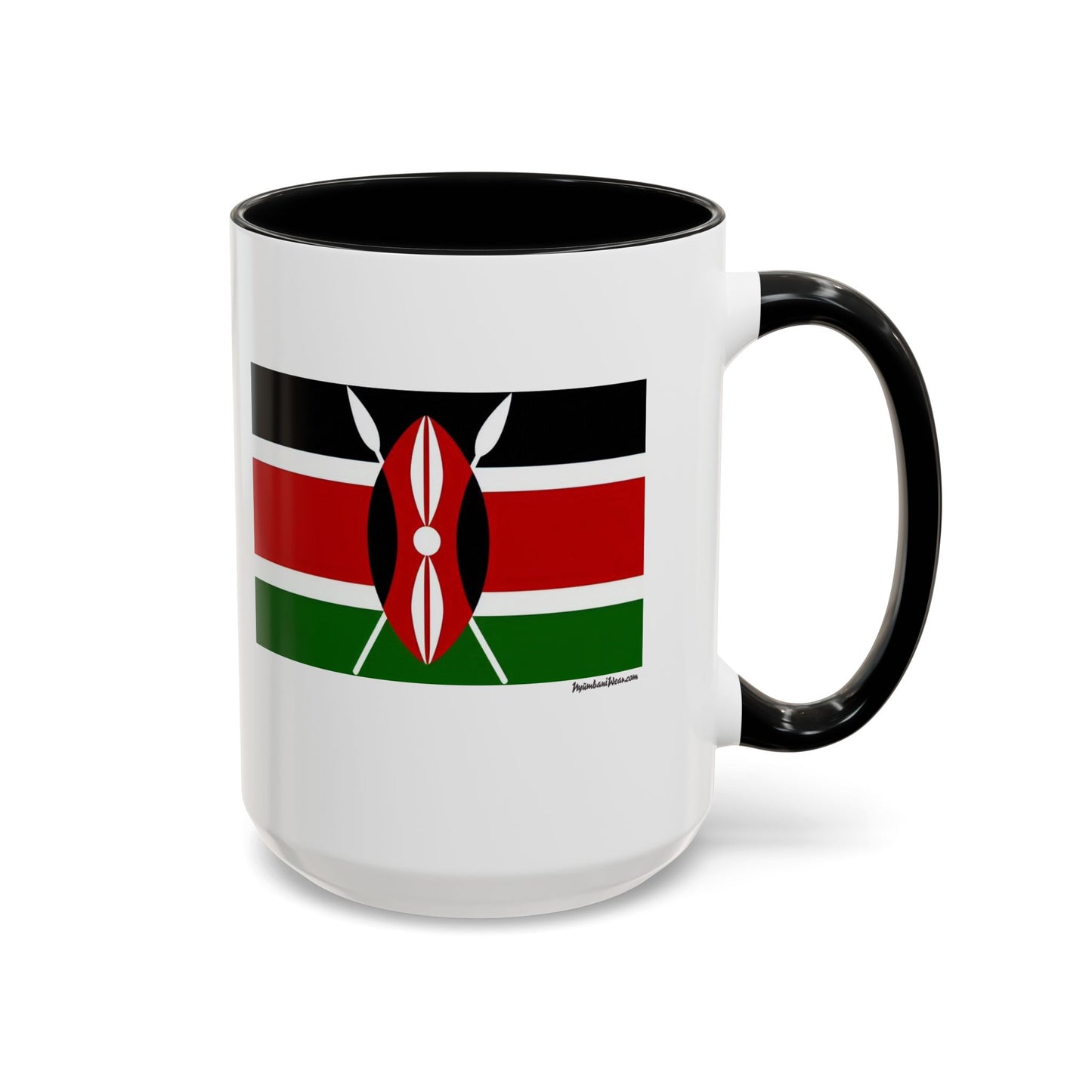 Small Kenyan Flag Accent Coffee Mug