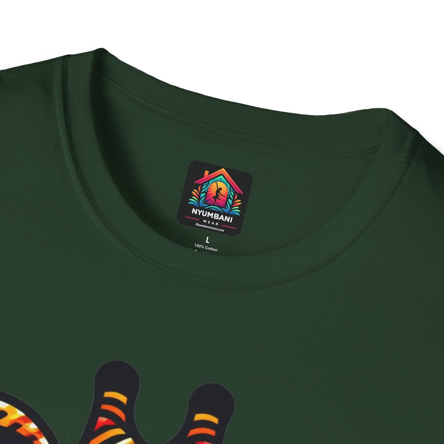 Giraffe T-Shirt with African Bead Design