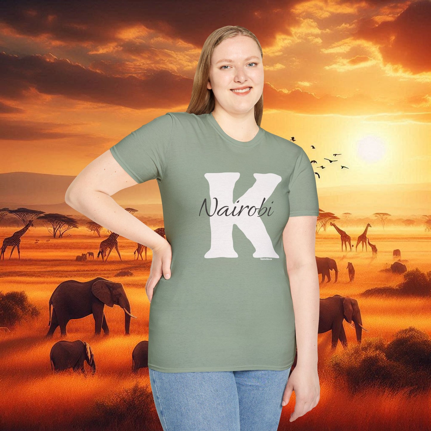 Graphic Tee: K with Nairobi Unisex Softstyle T-Shirt