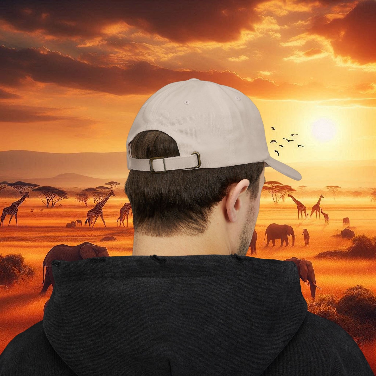 Kenya Inverted Embroidered Cap in Multi-Color