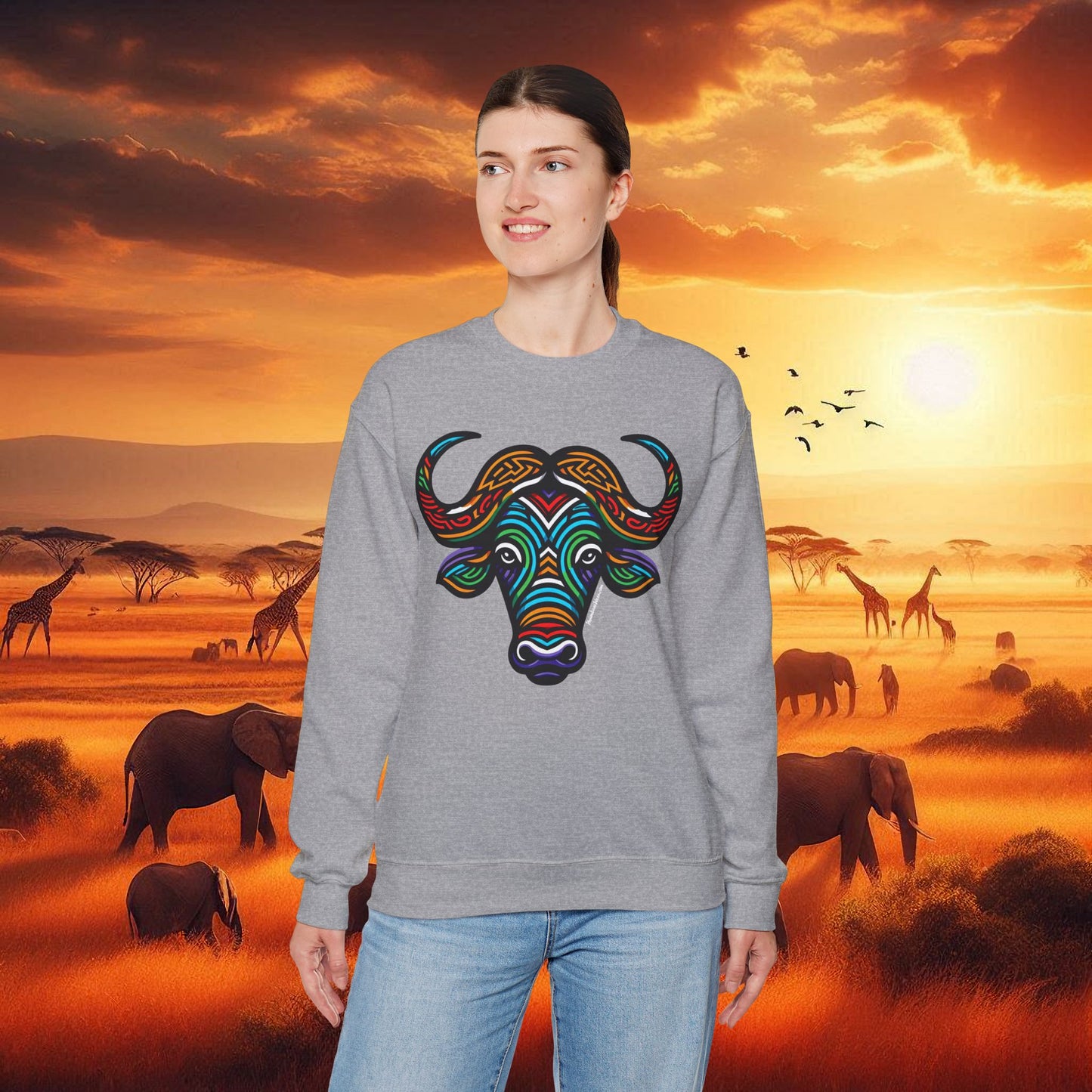 Buffalo African Bead Unisex Sweatshirt