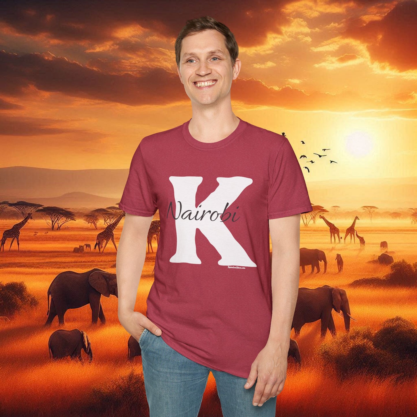 Graphic Tee: K with Nairobi Unisex Softstyle T-Shirt