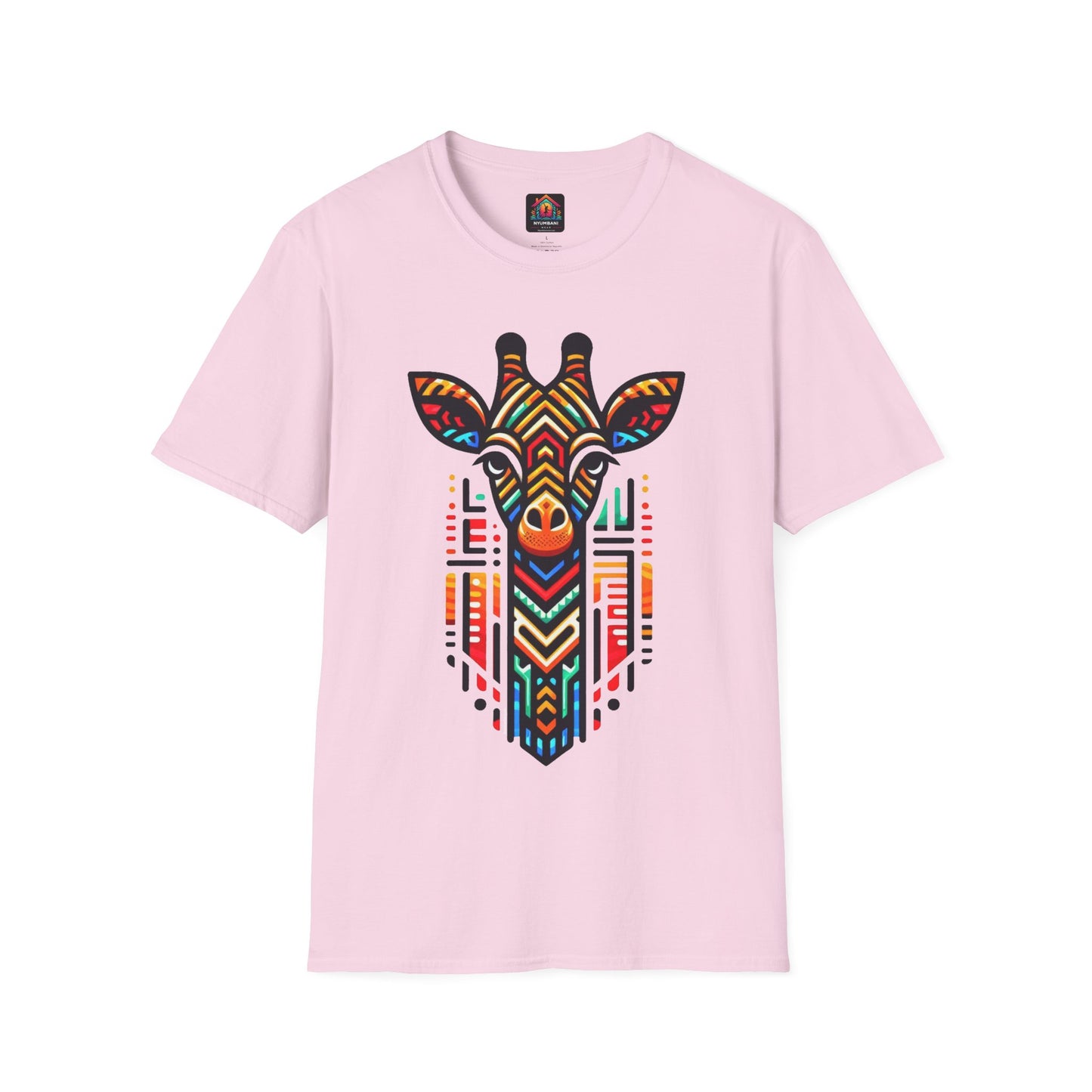 Giraffe T-Shirt with African Bead Design