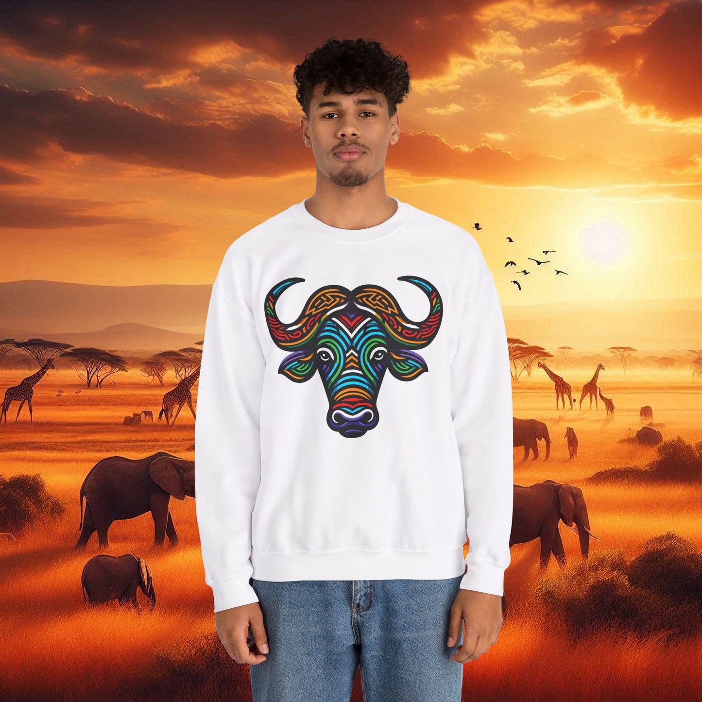 Buffalo African Bead Unisex Sweatshirt