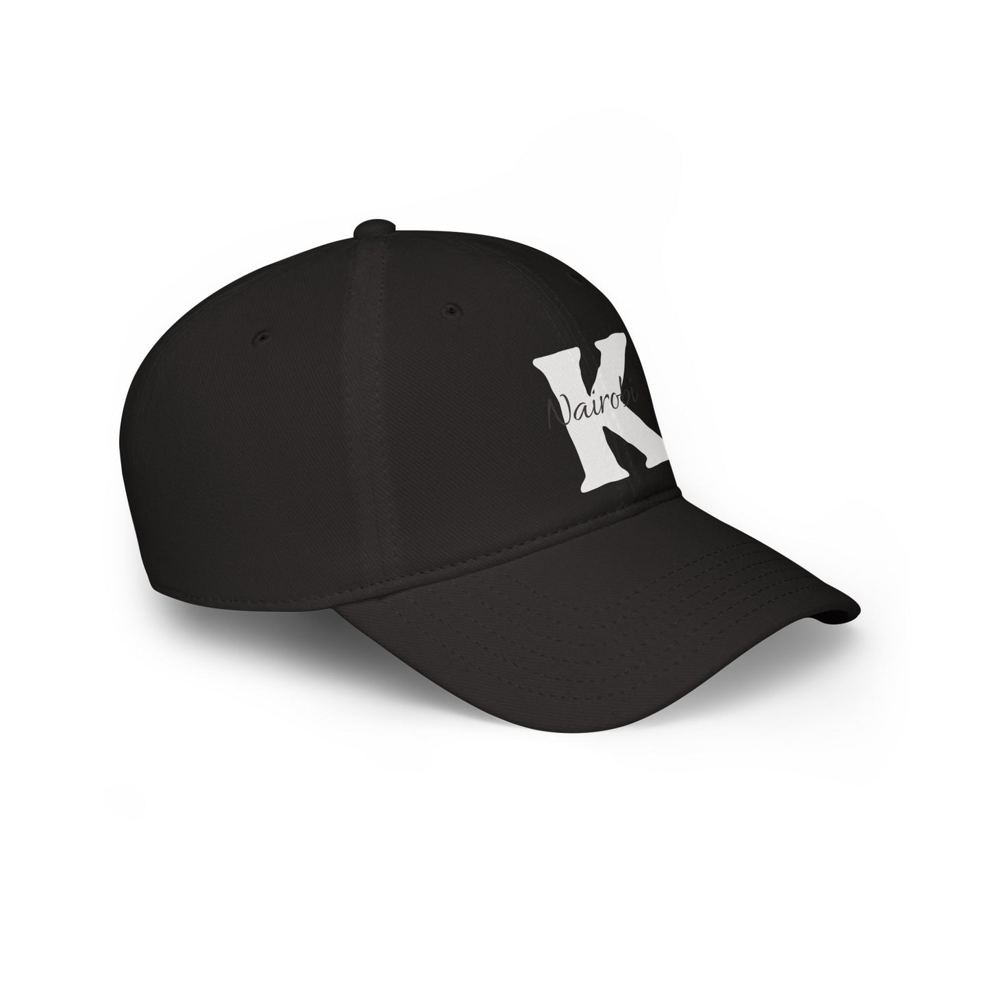 Black with White "K" Nairobi Baseball Cap