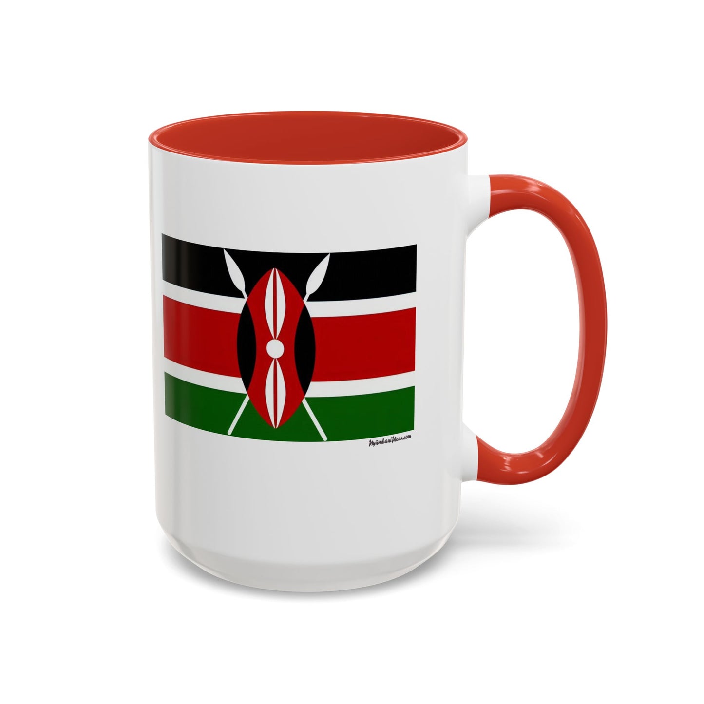 Small Kenyan Flag Accent Coffee Mug