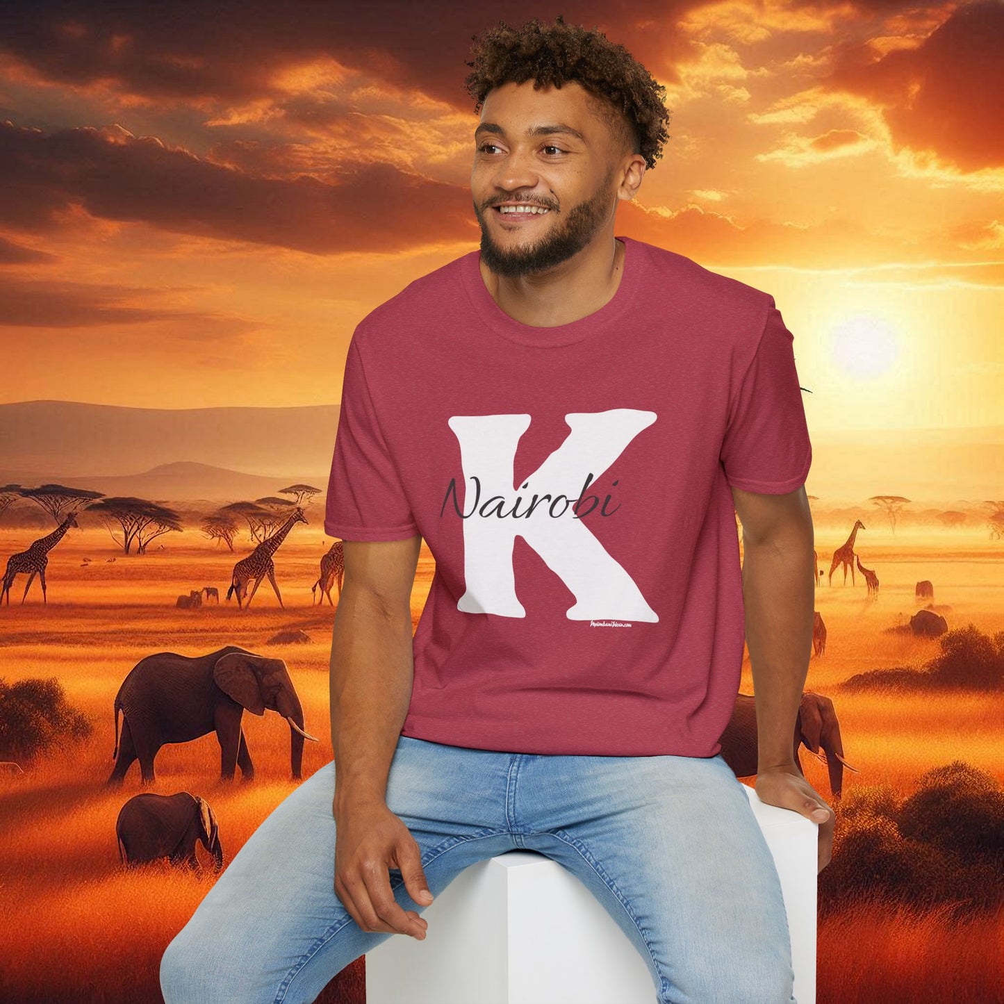 Graphic Tee: K with Nairobi Unisex Softstyle T-Shirt