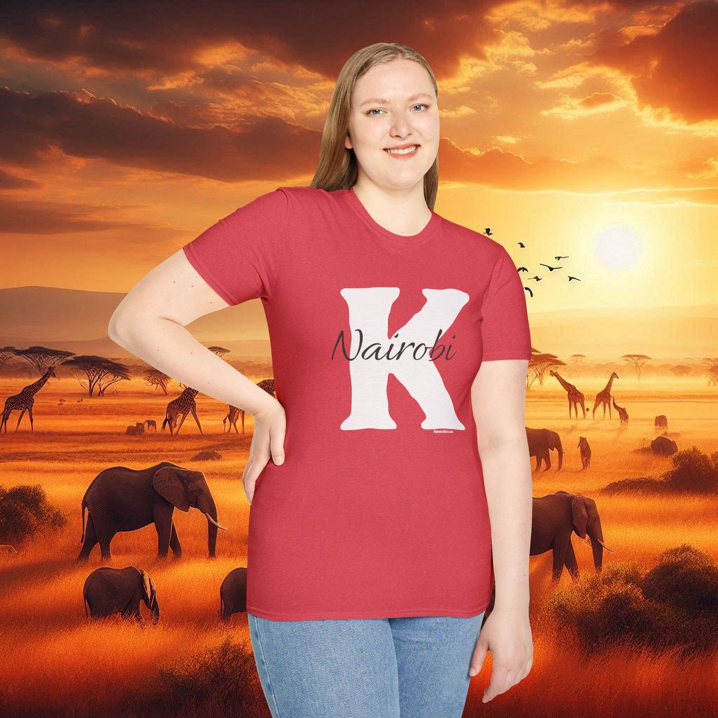 Graphic Tee: K with Nairobi Unisex Softstyle T-Shirt