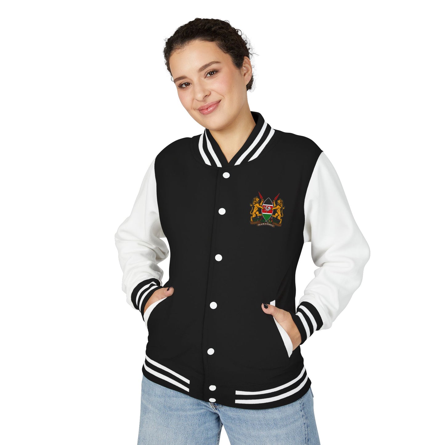 Letterman Jacket with Kenyan Coat of Arms — Retro Varsity