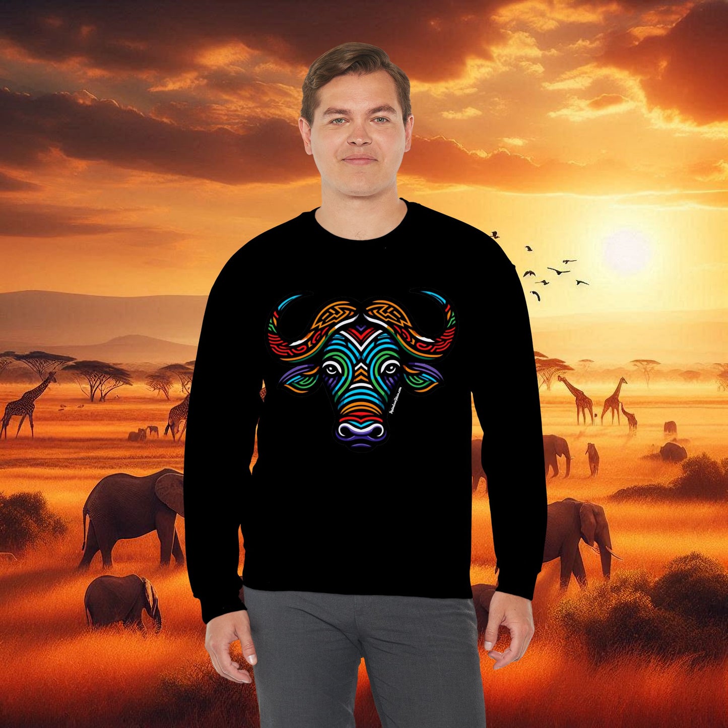Buffalo African Bead Unisex Sweatshirt