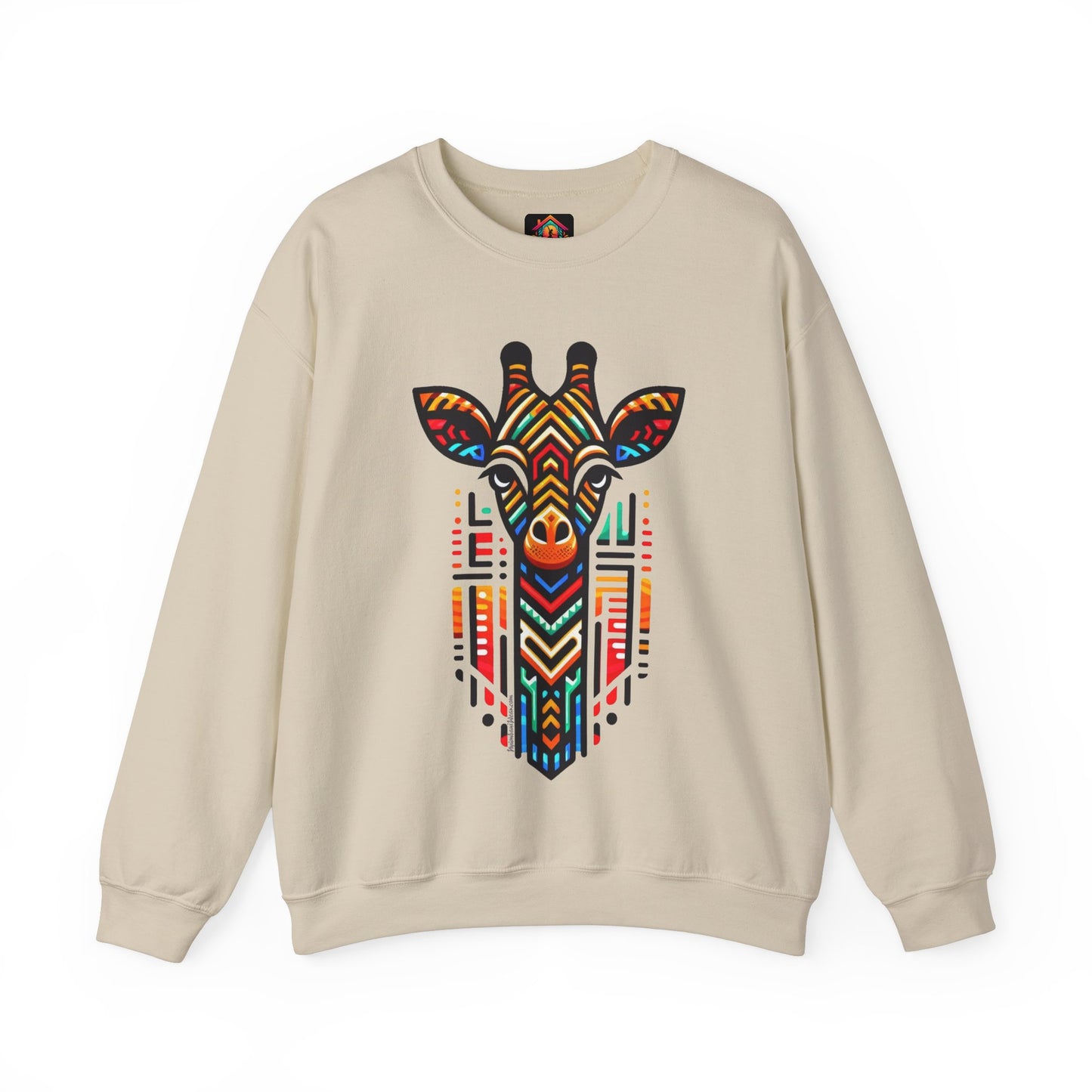 Giraffe African Bead Design Sweatshirt       Unisex Heavy Blend™ Crewneck Sweatshirt