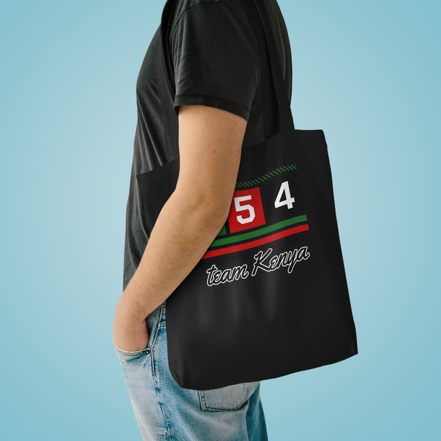 Team Kenya 254 Tote Bag — Kenya Flag Number Graphic Cotton Tote