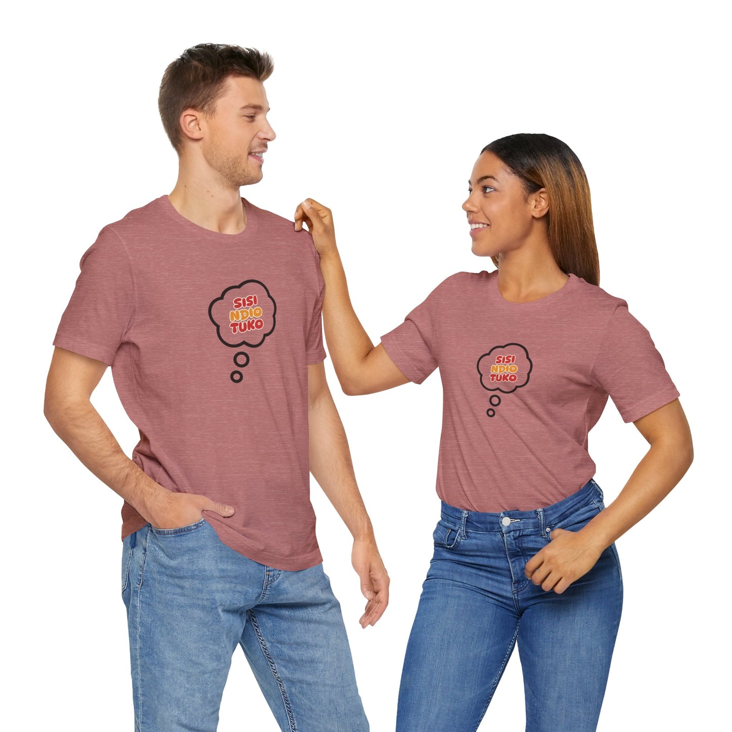 Unisex T-shirt Sisi Ndio Tuko African Print Men Women Tee