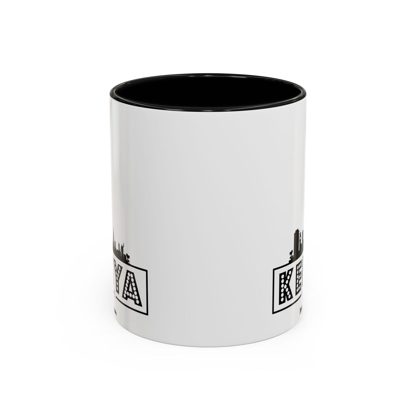 Black Kenyan Flag Map Coffee Mug | 11oz & 15oz