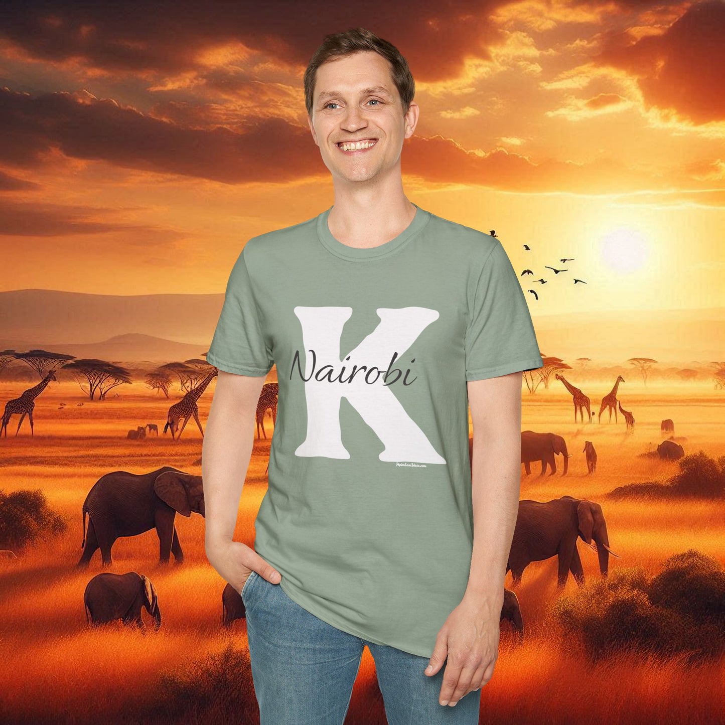 Graphic Tee: K with Nairobi Unisex Softstyle T-Shirt