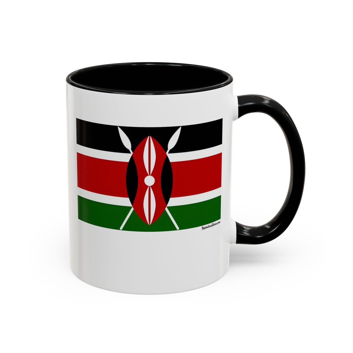 Small Kenyan Flag Accent Coffee Mug