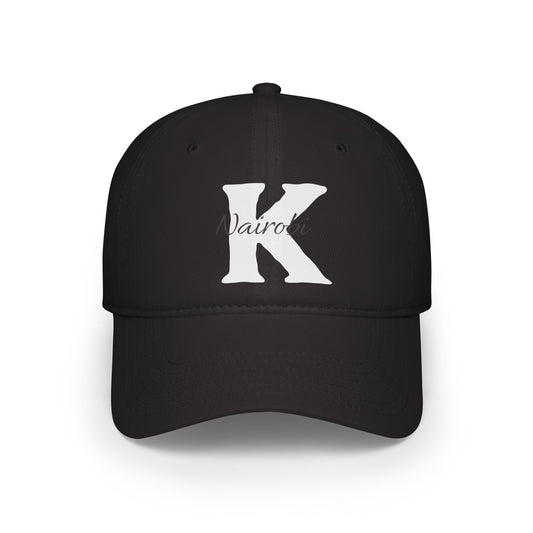 Black with White "K" Nairobi Baseball Cap