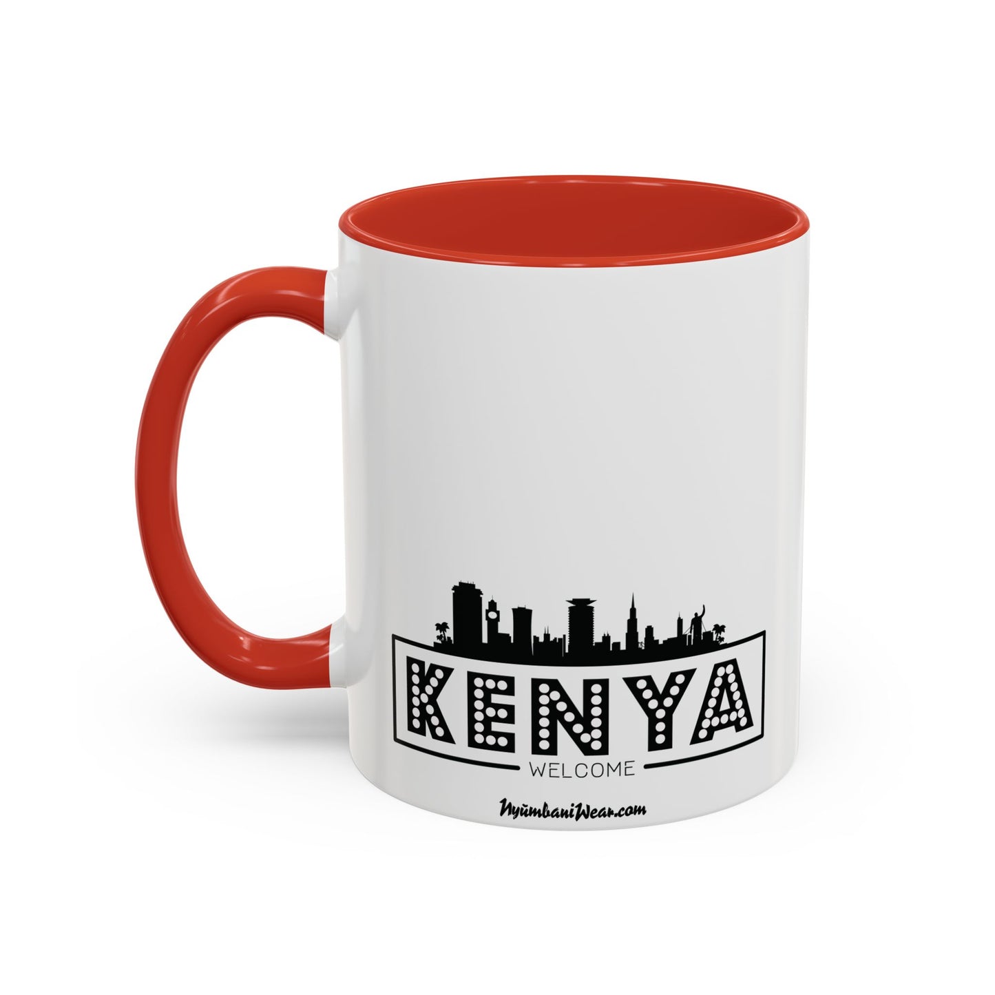 Black Kenyan Flag Map Coffee Mug | 11oz & 15oz