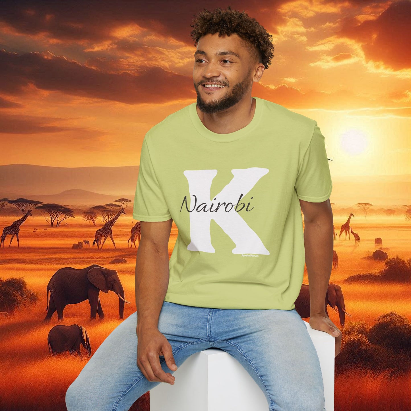 Graphic Tee: K with Nairobi Unisex Softstyle T-Shirt